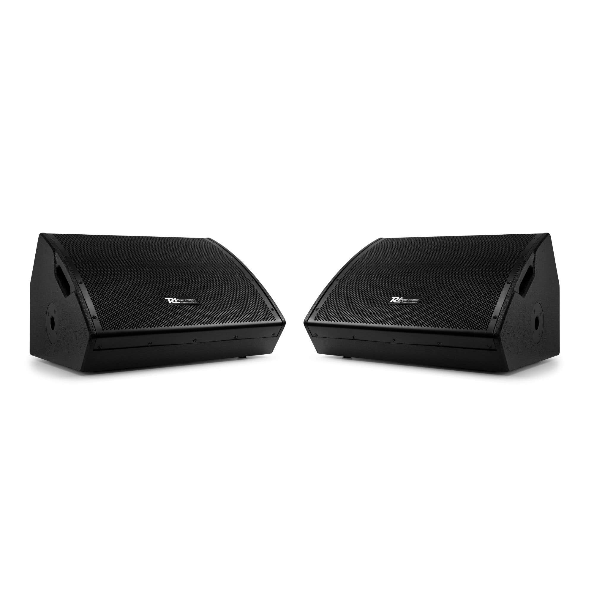 Set van 2x Power Dynamics PDY215SM actieve stage monitors - 15 inch - 800W