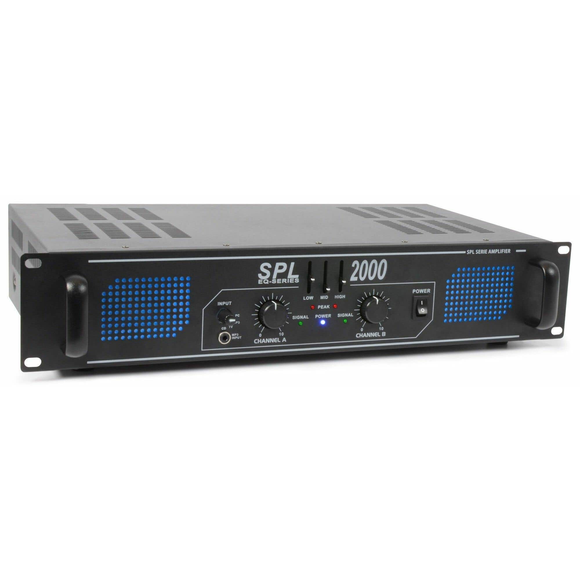 Skytec 2 X 1000W Dj Pa Versterker Spl2000 Met Eq skytec kopen in de aanbieding Skytec 2 X 1000W Dj Pa Versterker Spl2000 Met Eq skytec kopen in de aanbieding