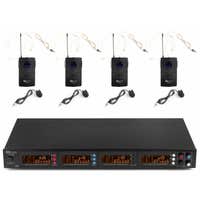Power Dynamics PD504B digitaal draadloos microfoonsysteem met 4 headsets