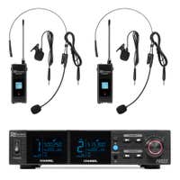 Power Dynamics PD522B microfoonsysteem met 2 UHF bodypack microfoons - 2x 100 kanalen - Met koffer