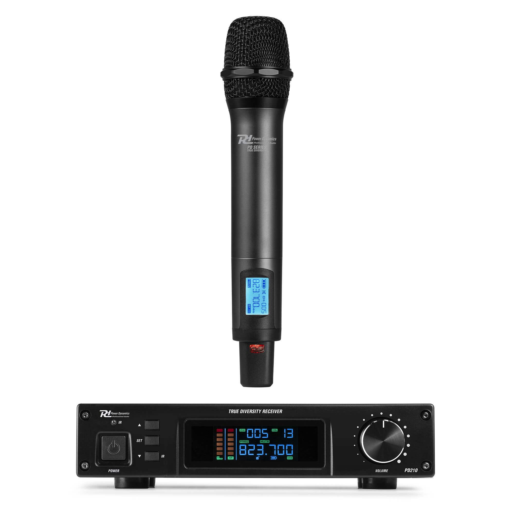 Retourdeal - Power Dynamics PD210 UHF microfoonsysteem met draadloze handmicrofoon - 160 kanalen - Met koffer