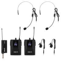 Vonyx WM552B duoset bodypack microfoon - met 10 kanalen - plug & play - UHF