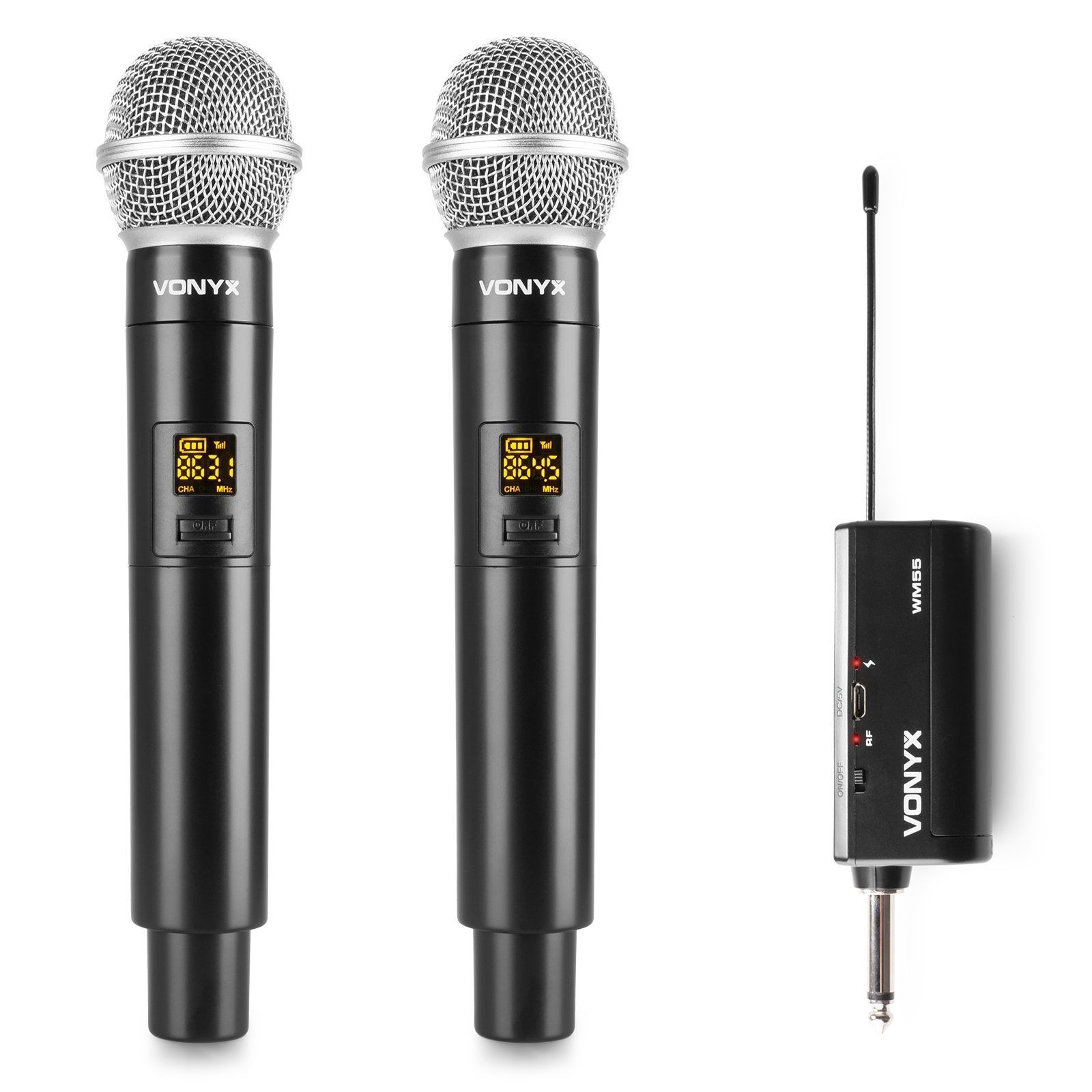 Retourdeal - Vonyx WM552 plug-in draadloze microfoonset met 2