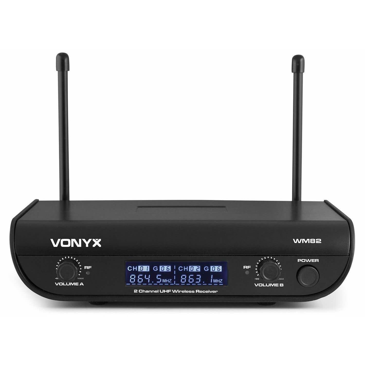 Vonyx Wm82 Draadloze Microfoonset Met Twee Uhf Handmicrofoons vonyx kopen in de aanbieding