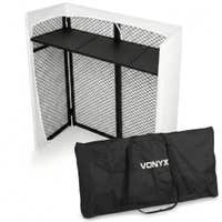 Retourdeal - Vonyx DBC105 DJ booth - Opvouwbare DJ tafel - Met draagtas en Lycra doeken - 25 kg belastbaar