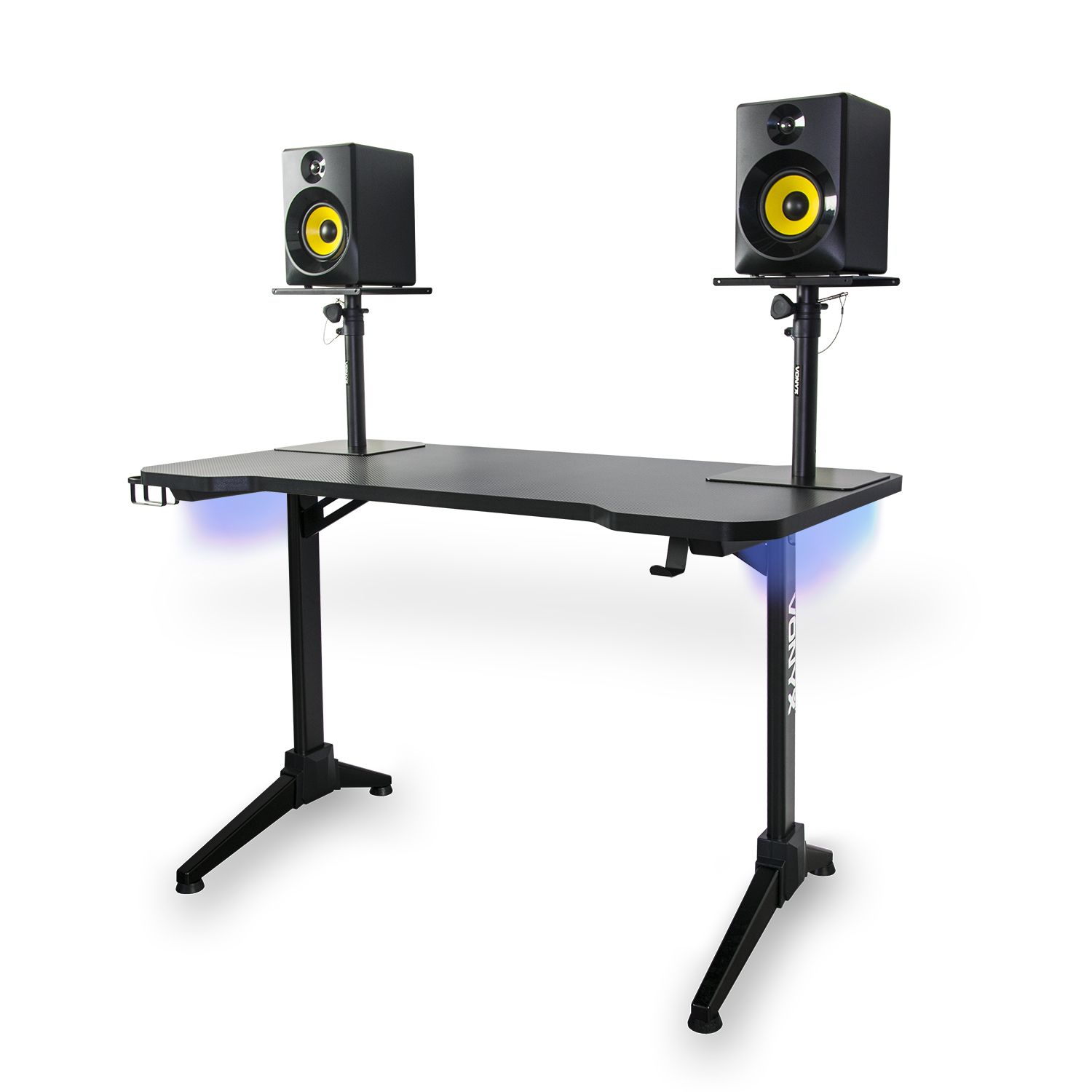 Retourdeal - Vonyx DB20 DJ tafel / studio meubel met LED verlichting -