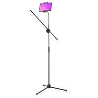 Vonyx MS10TH microfoon standaard - Tripod microfoonstatief met tablethouder - Verstelbaar - Zwart