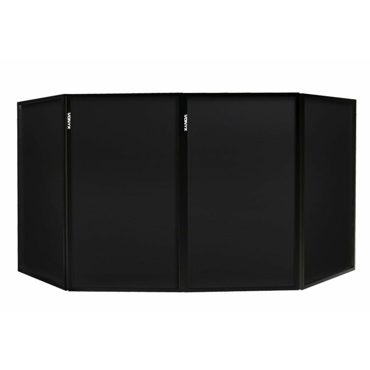 Retourdeal - Vonyx DB2B inklapbaar DJ booth scherm zwart - 280 x 120cm