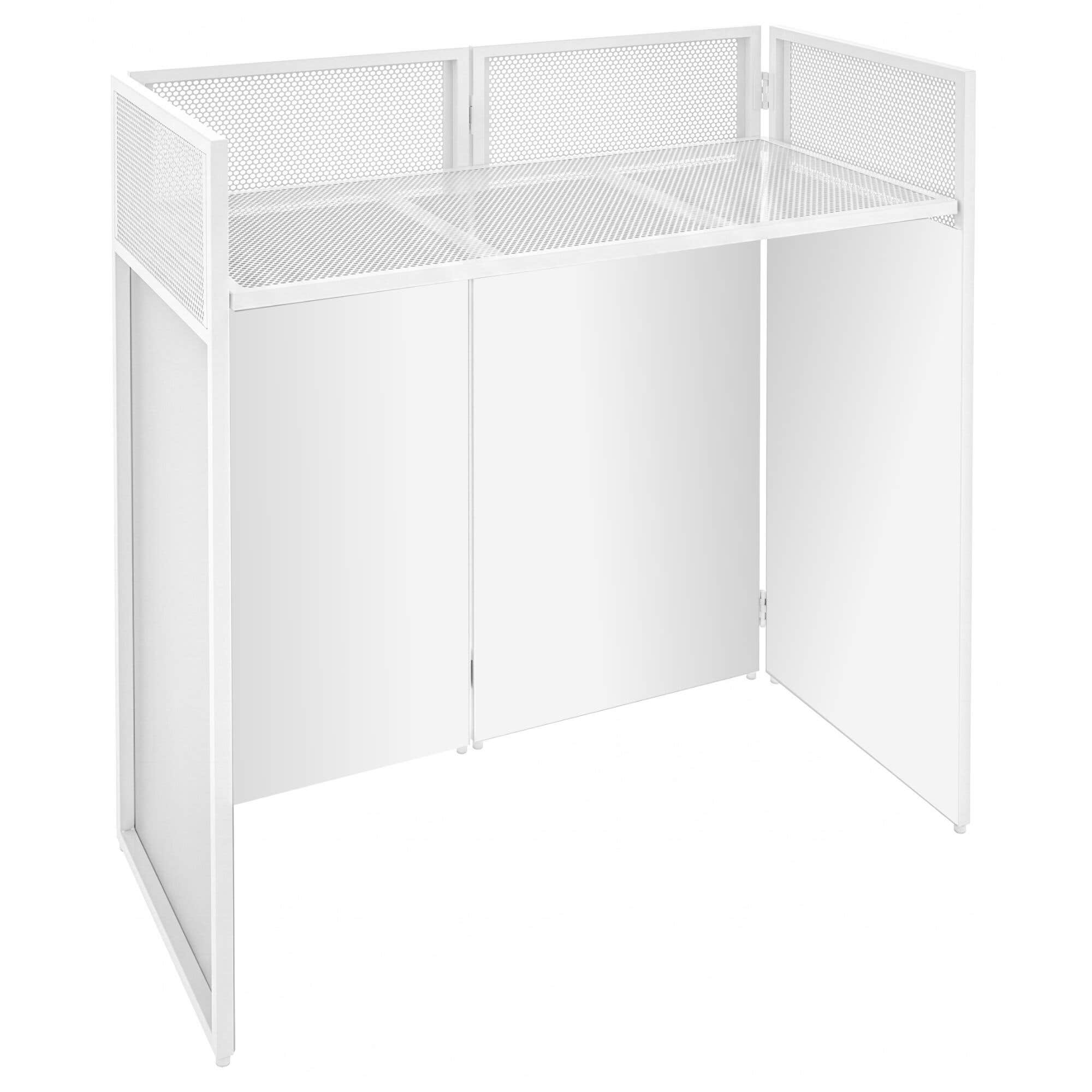 Vonyx DB4W DJ booth - Witte DJ booth inklapbaar - 1 Meter breed - Met Lycra doek en draagtas