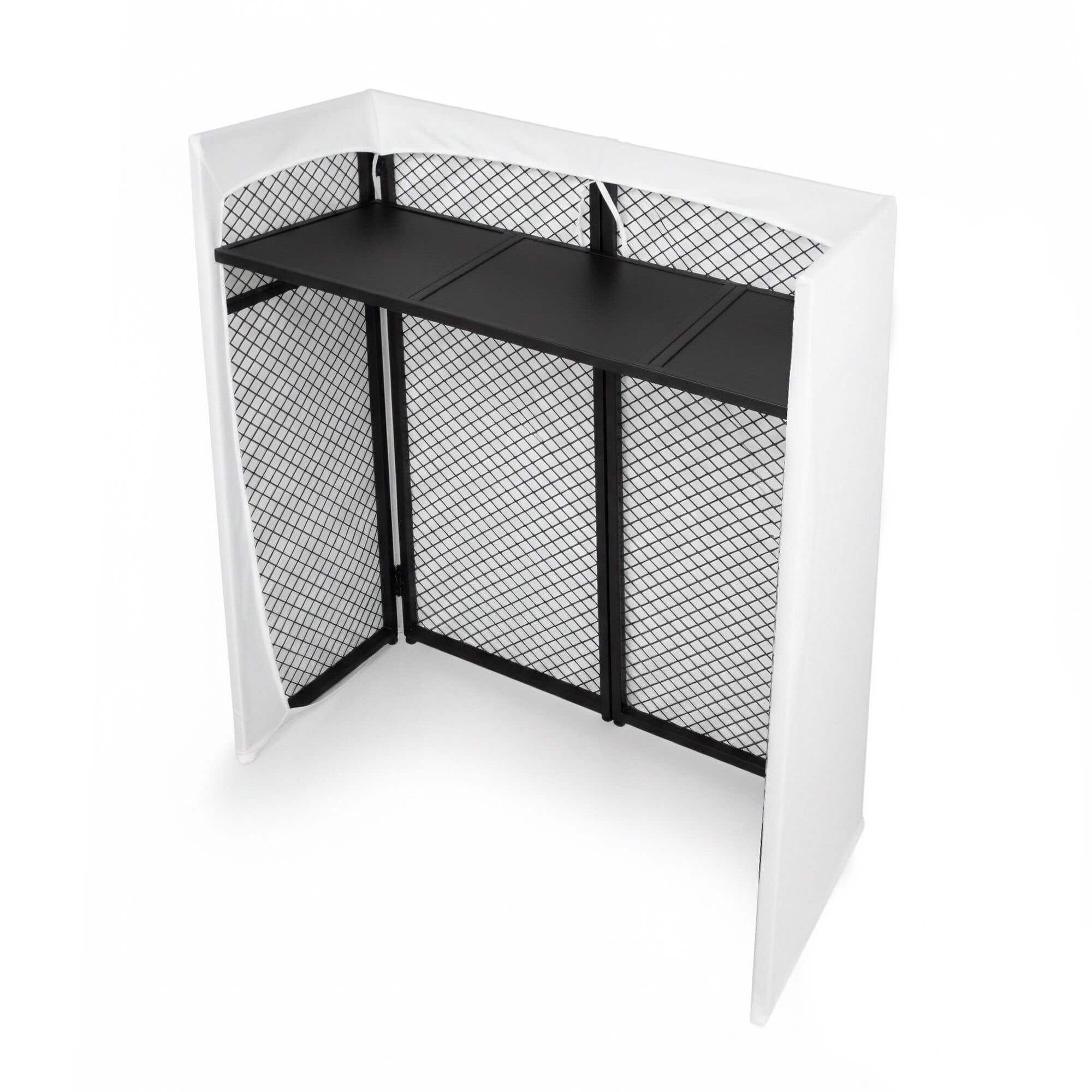 Vonyx DBC105 DJ booth - Opvouwbare DJ tafel - Met draagtas en Lycra doeken - 25 kg belastbaar