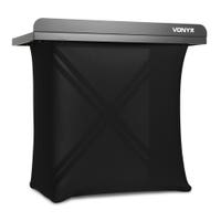 Vonyx DBE100 DJ booth inklapbaar - Mobiele DJ tafel met Lycra doek en draagtas - 1 Meter breed
