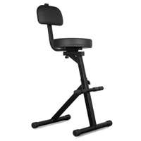 Vonyx GST15 Gitaarkruk - Gitaarstoel met rugleuning en 5 verstelbare hoogtes - Voor optredens