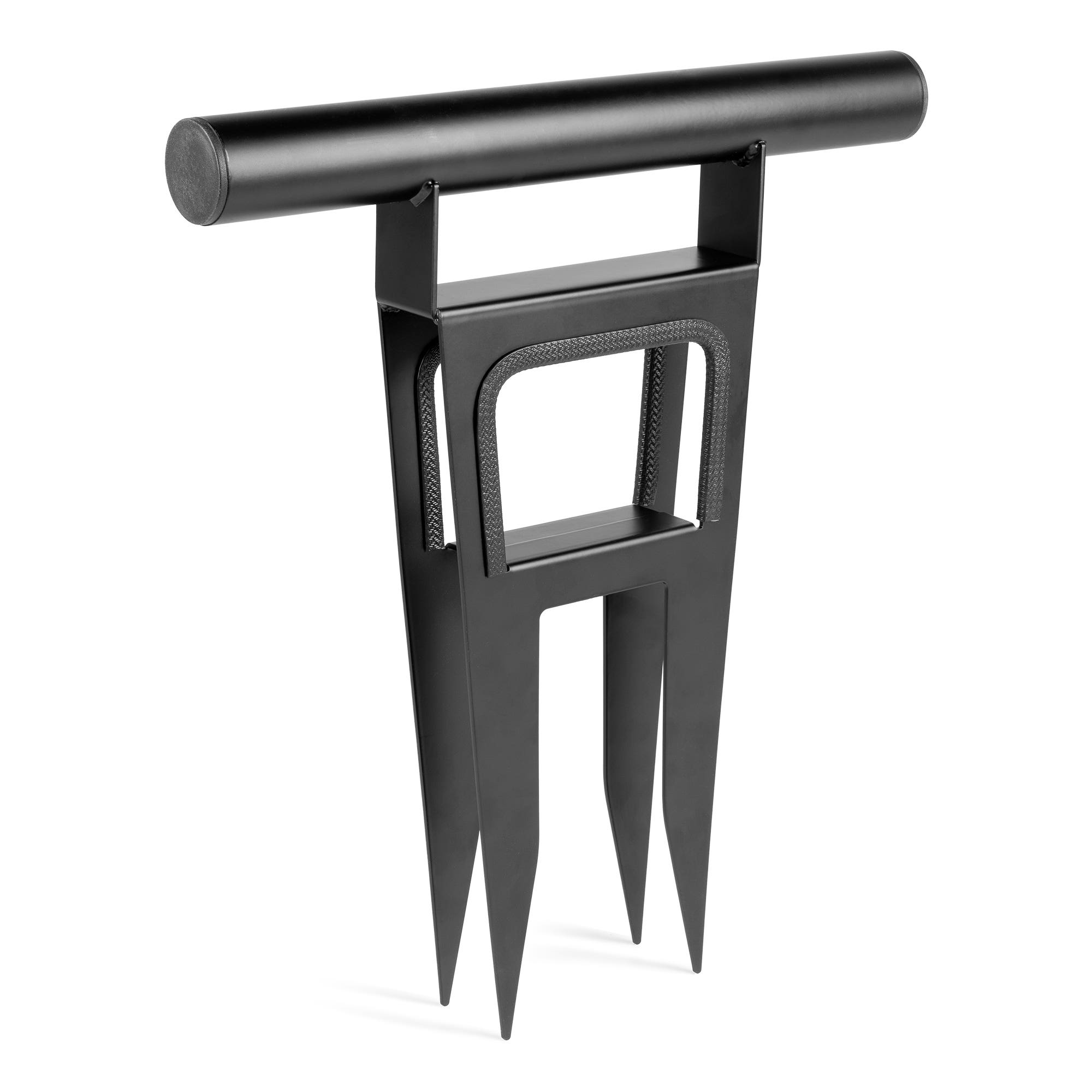 BeamZ Pro GroundFix41 grondanker voor zacht terrein - Met vier spikes en 50 mm buis - Zwart