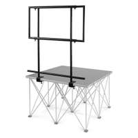 Power Dynamics leuning voor D750 podiumdelen van 1 meter - Aluminium - Zwart