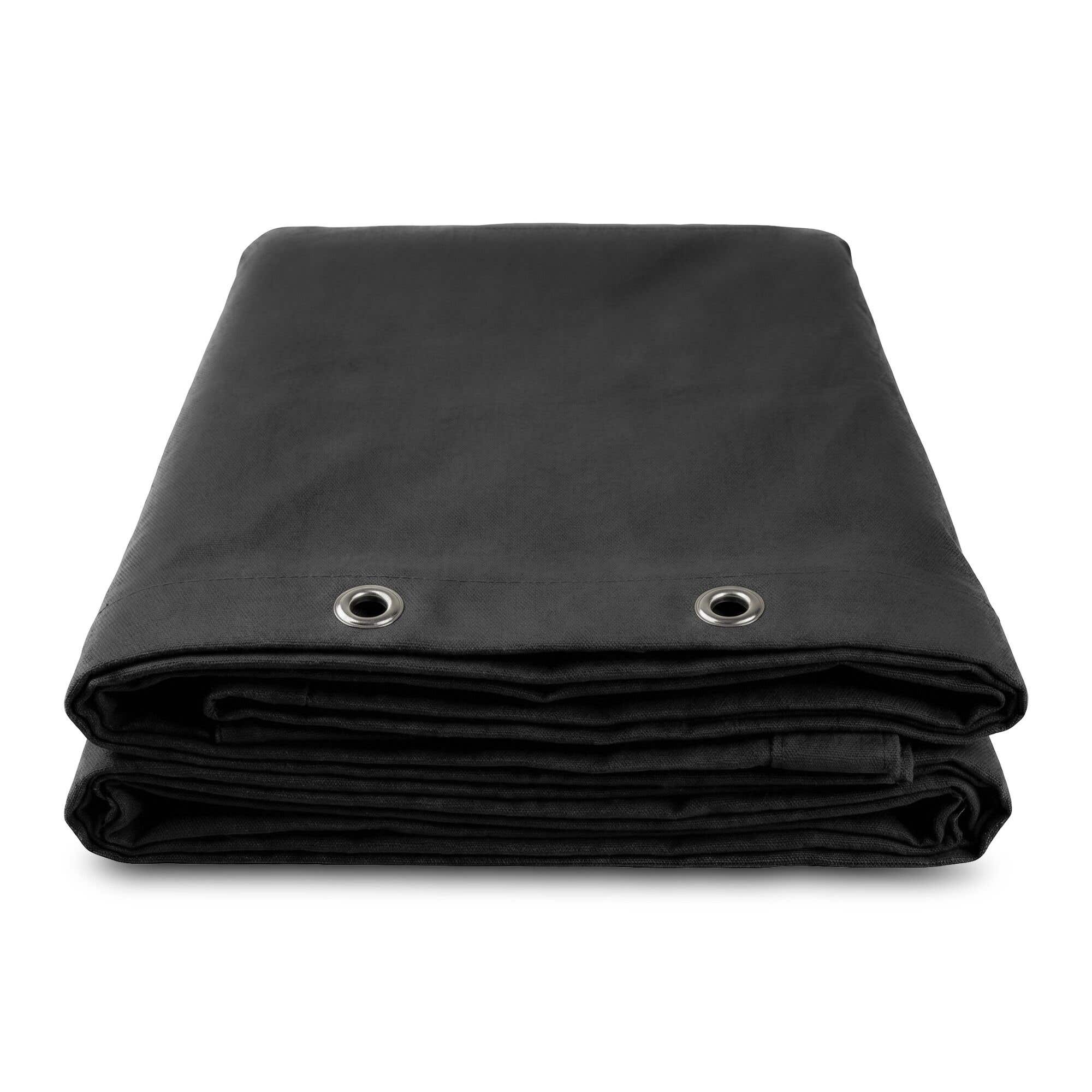 BeamZ Pro MOLTON500 akoestisch molton doek - Professioneel podiumdoek - 3 x 5 meter - 500 g/m² - Zwart