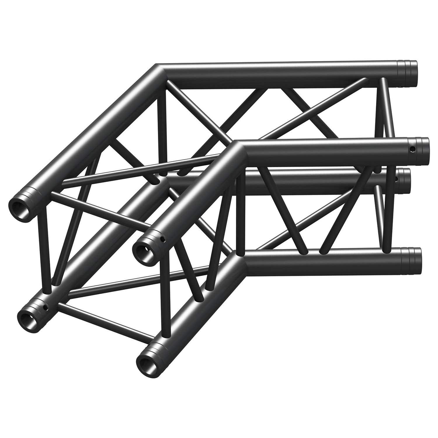 BeamZ Truss P30-C22B vierkante truss zwart 120° 2-weg hoek