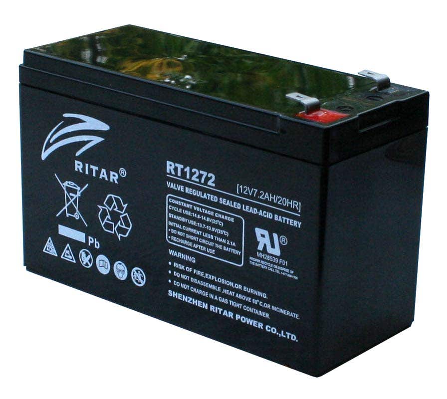E-Lektron Vervangende Accu - Lood-gel accu - 12V 7,2Ah - Voor EL225 en EL38-M