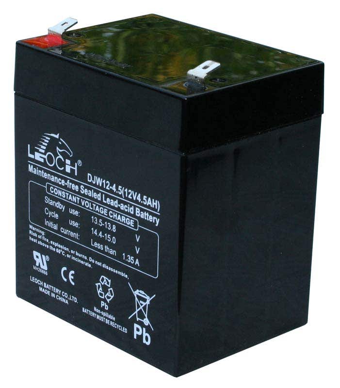E-Lektron Vervangende Accu - 12V 4.5Ah lood-gel accu - Voor EL20-MB en EL25-M