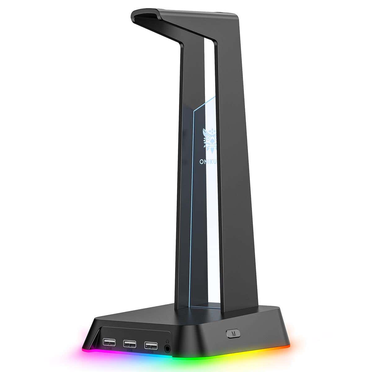 E-Lektron ST2 - RGB headsetstandaard - Met USB-hub - Antislip basis