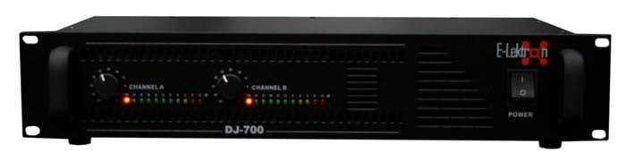E-Lektron DJ-700 - PA-versterker - 2 x 350 watt - 19 inch rackmodel