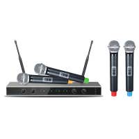 E-Lektron IU-4011 draadloze UHF microfoonset - 4 handmicrofoons