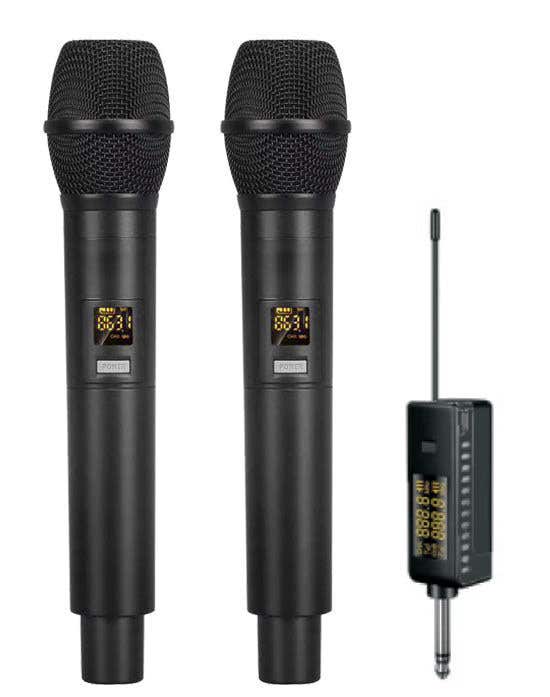 Retourdeal - E-Lektron U-2 plug-in draadloze UHF microfoonset - 2 handmicrofoons