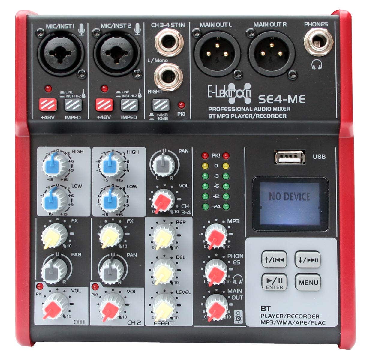 E-Lektron SE-4 live mengpaneel met Bluetooth en USB-opnamefunctie