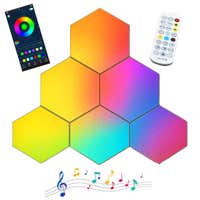 E-Lektron KBB36 hexagon LED wandverlichting - App en muziekbesturing - 6 stuks