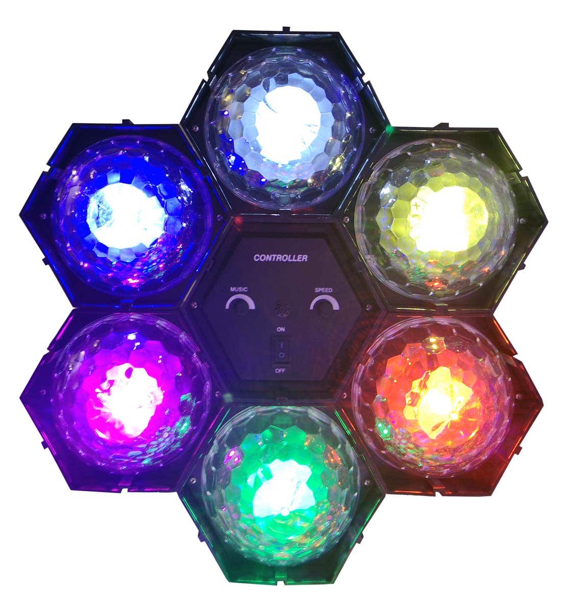 E-Lektron Astra 6+1 LED lichteffect - Muziekgestuurd - Retro discolamp - Modulaire opbouw