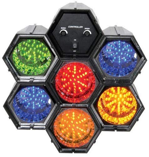 E-Lektron LED lichtorgel - Klassiek disco-effect - Zes modulaire LED modules - Muziekgestuurd 
