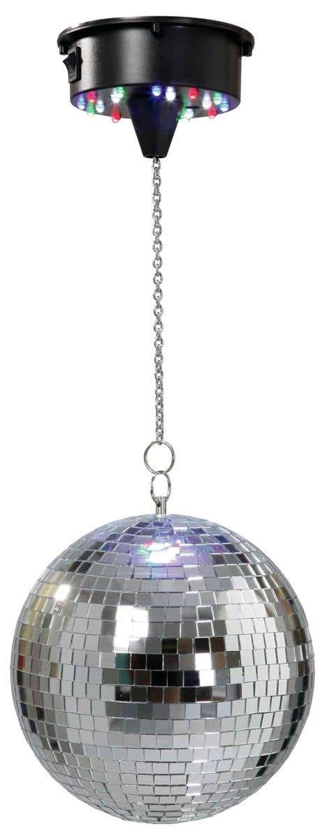 E-Lektron Spiegelbol Set - 25 cm disco bal - Met batterijmotor en LED-verlichting