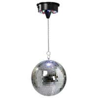 E-Lektron Spiegelbol Set - 25 cm disco bal - Met batterijmotor en LED-verlichting
