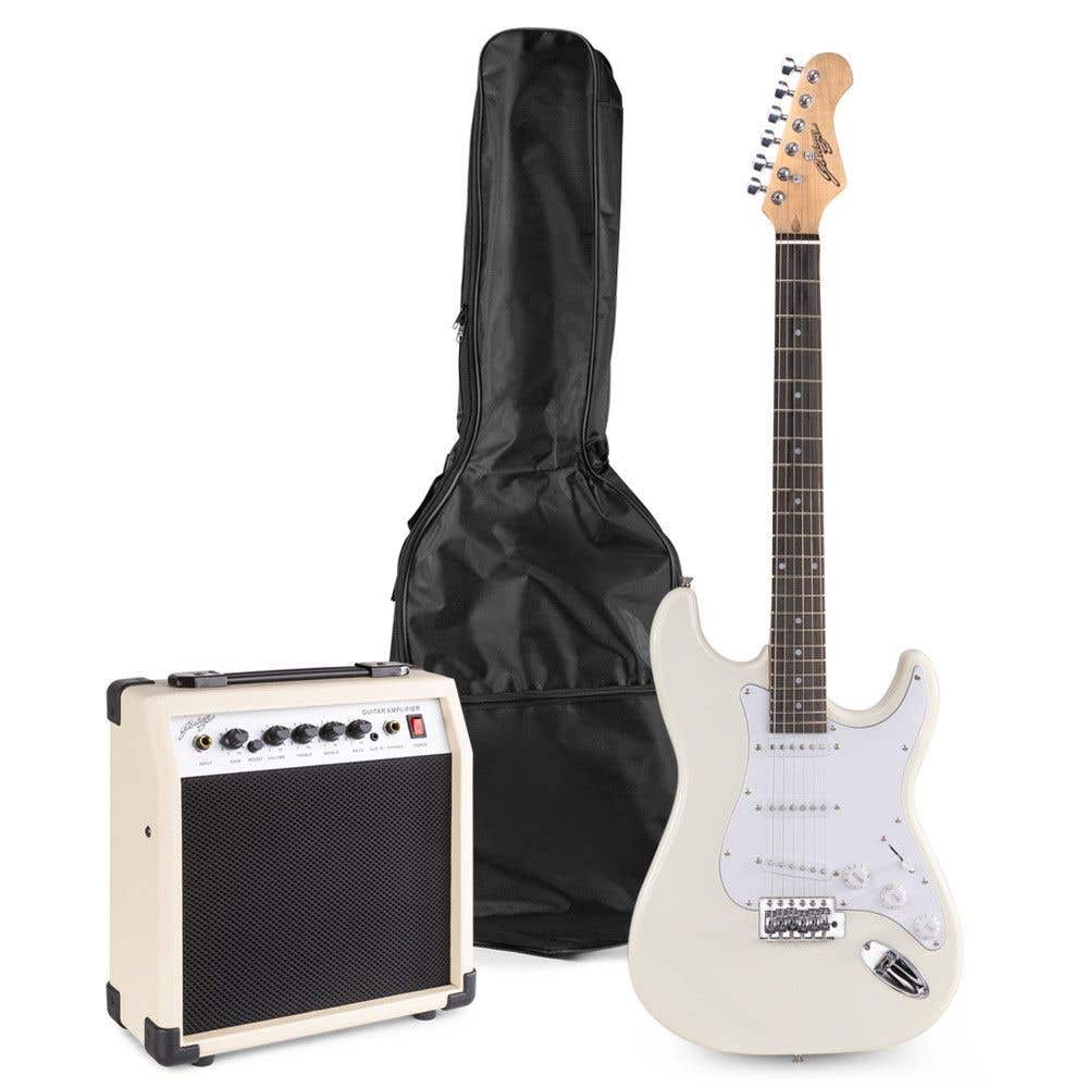 Johnny Brook JB402 elektrische gitaar starterset met o.a. 20W versterker - Wit