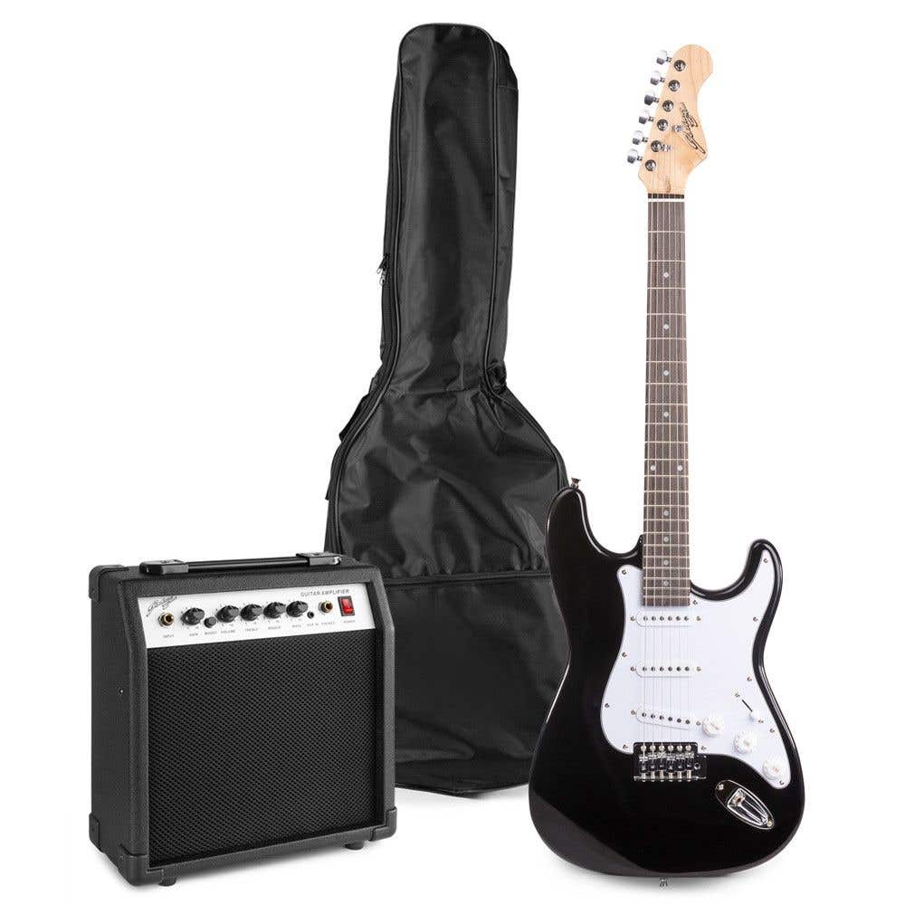 Johnny Brook JB403 elektrische gitaar starterset met o.a. 20W versterker - Zwart