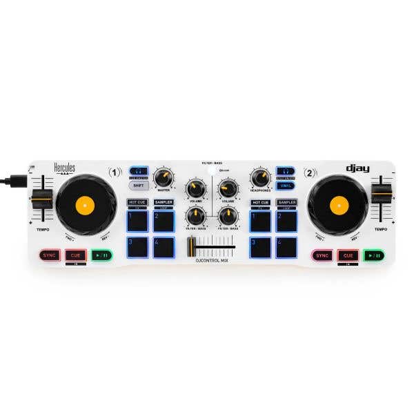 Hercules DJControl Mix - Compacte DJ controller voor smartphone - Wit