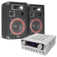 MAX DJ PA Set "Bassalt" 500W Complete Set Karaoke