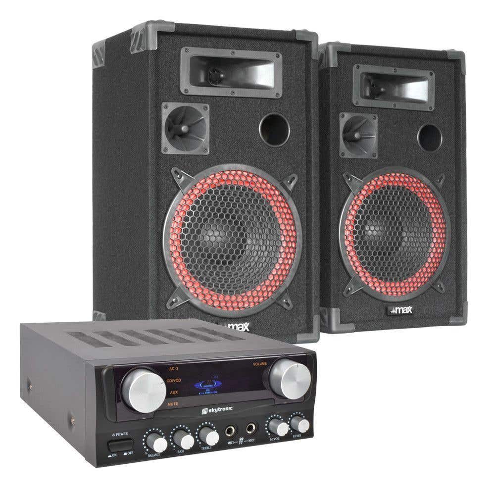 Max Dj Pa Set Bassalt Black 500W Complete Karaoke max kopen in de aanbieding