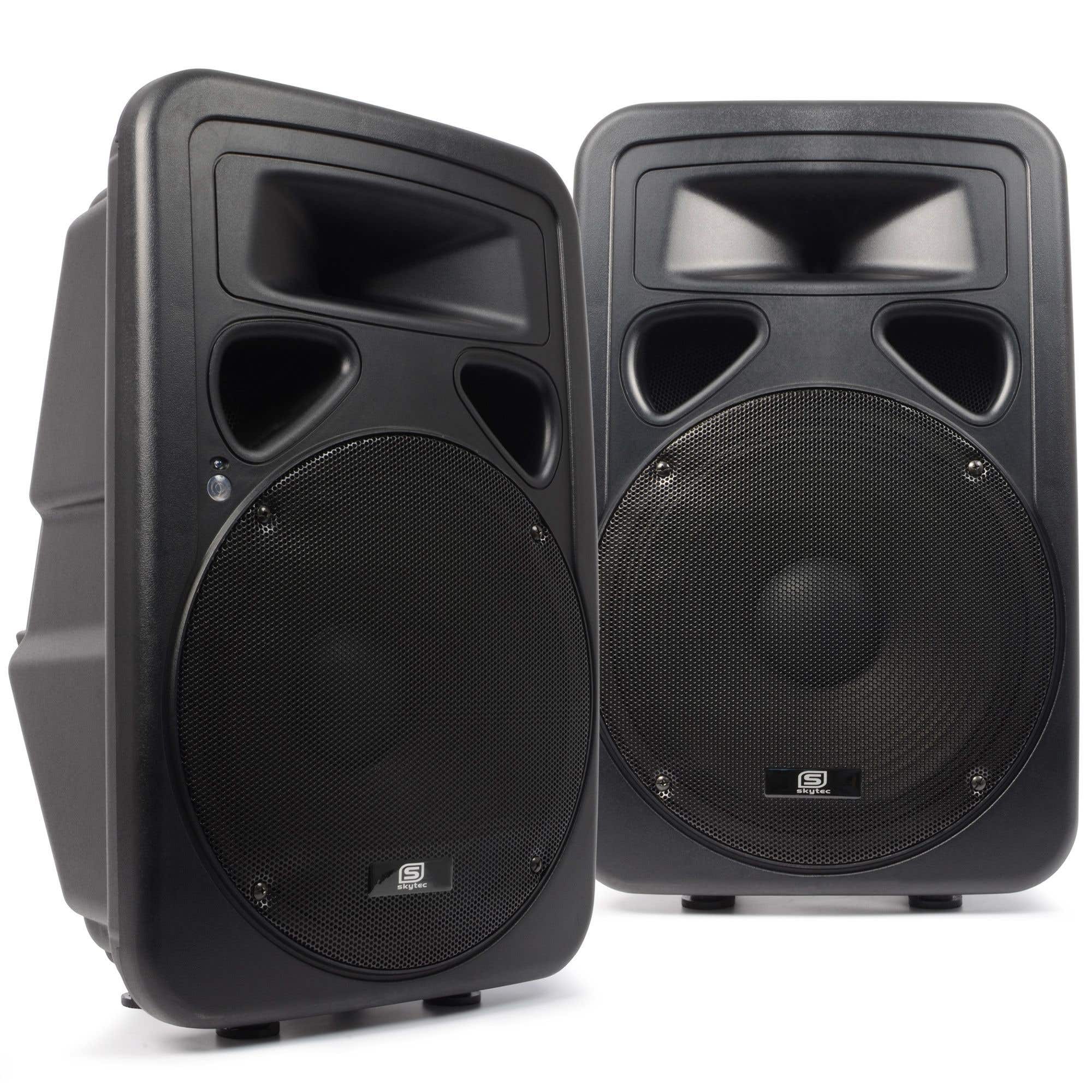 SkyTec SP1500A ABS Actieve PA Luidspreker Boxen Set 15" 800W
