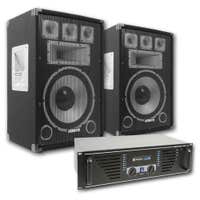 Vonyx TX12 Speakerset 12" 1500W met SkyTec PRO1000 versterker