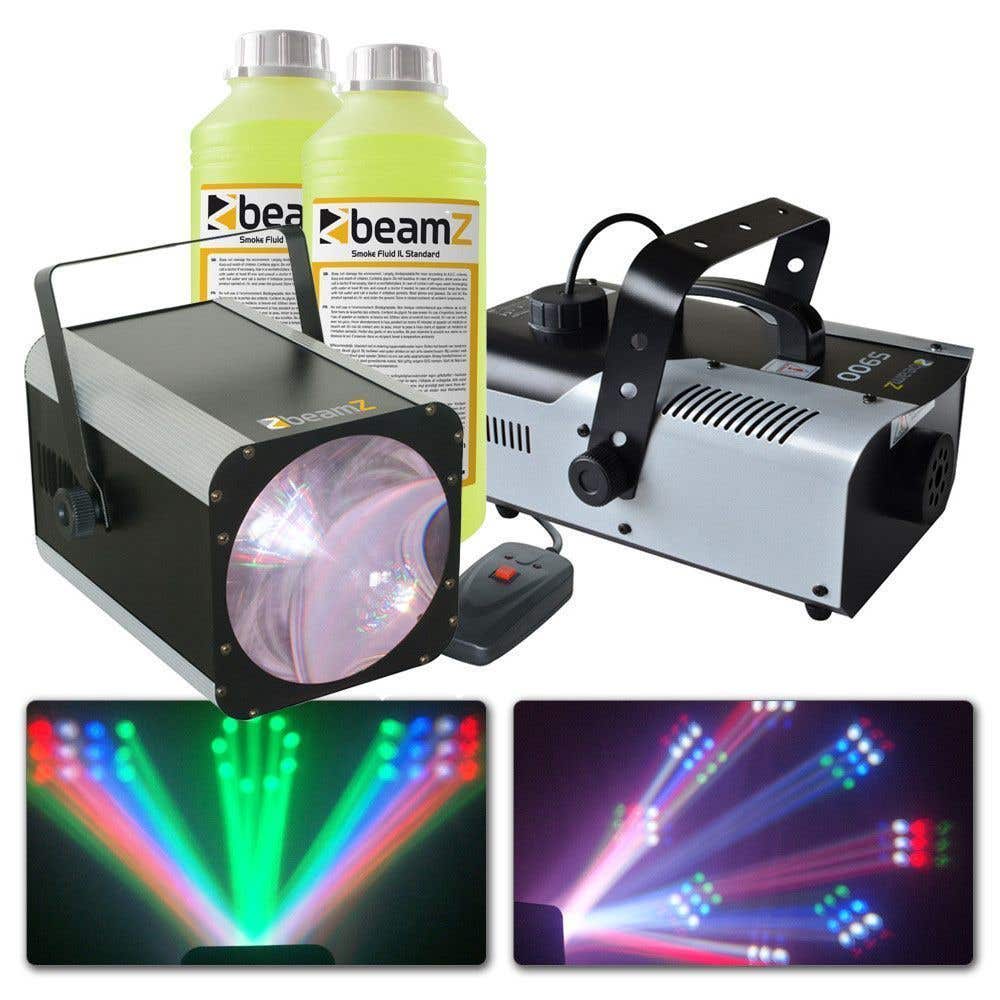 BeamZ Revo 9 LED Effect en S900 rookmachine met 2 liter rookvloeistof