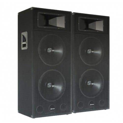 Set van 2 SkyTec SM215 Heavy Duty PA Luidsprekers