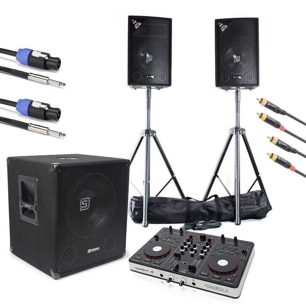 SkyTec 2.1 complete live set 1100 watt met Resident DJ Midi controller