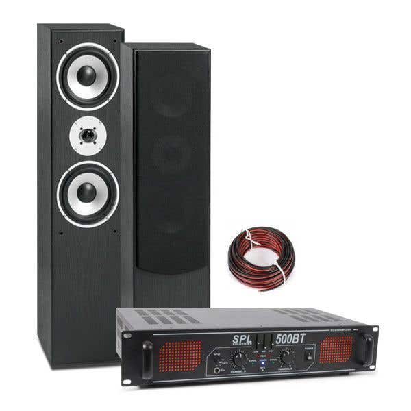 SkyTronic 500W HiFi geluidsset met Bluetooth versterker en HiFi speakers