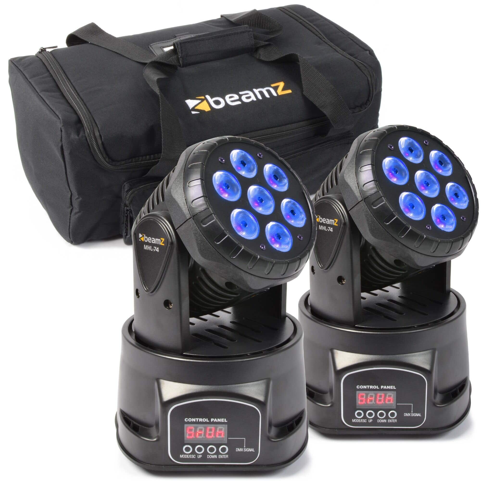 BeamZ MHL74 movinghead duo set met passende flightbag kopen?