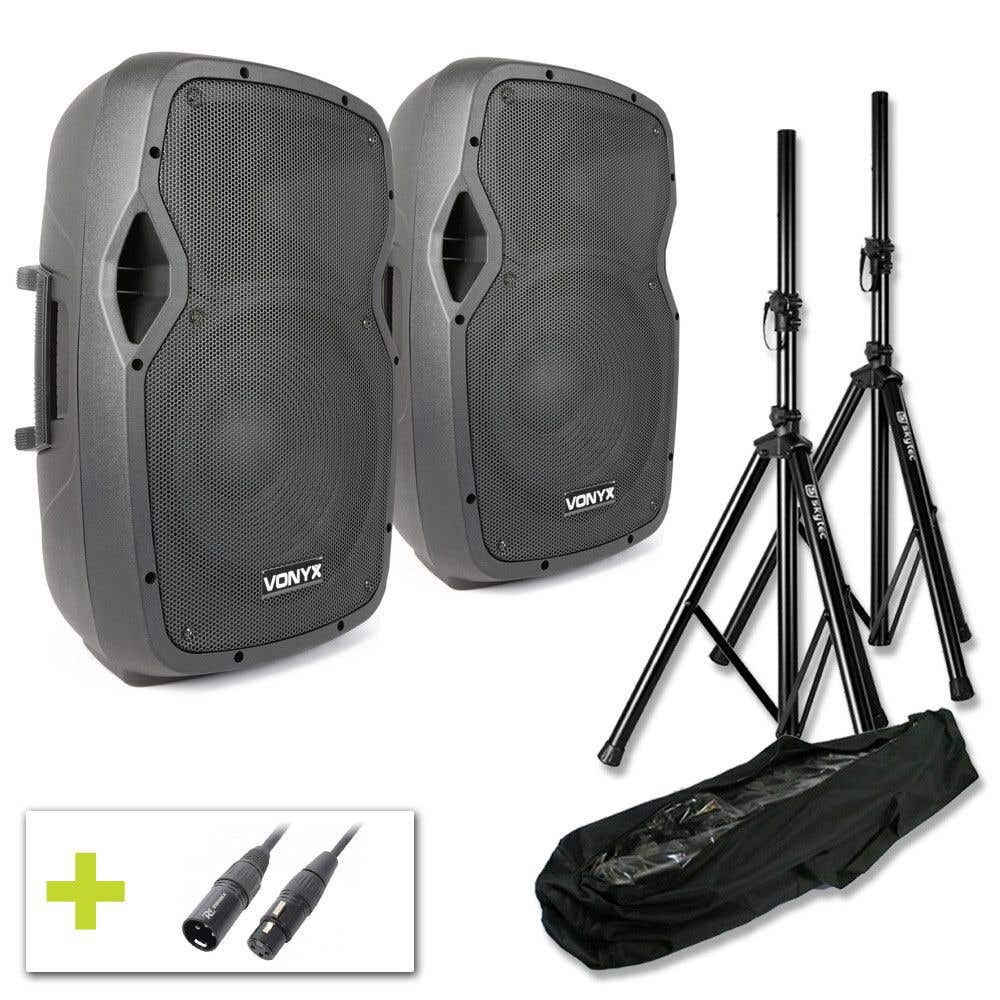 Vonyx Ap1200A Actieve 1200W Speakerset Met Standaards vonyx kopen in de aanbieding Vonyx Ap1200A Actieve 1200W Speakerset Met Standaards vonyx kopen in de aanbieding