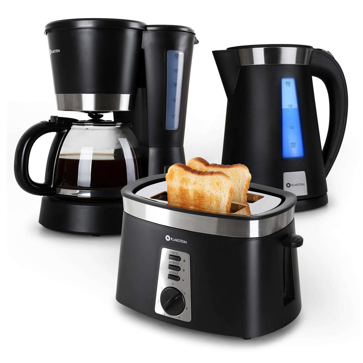 Klarstein Ontbijtset Sunday Morning Zwart