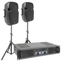 Vonyx SPJ1000 complete geluidsset 600W incl. standaards