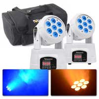 BeamZ MHL74 White Movinghead duo set met Flightbag