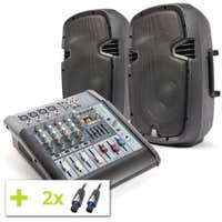 SkyTec 600W Actieve Mixer met SPJ1000D Speakers