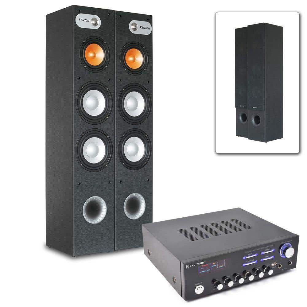 Fenton Stereo HiFi installatie incl. versterker, speakers en kabels